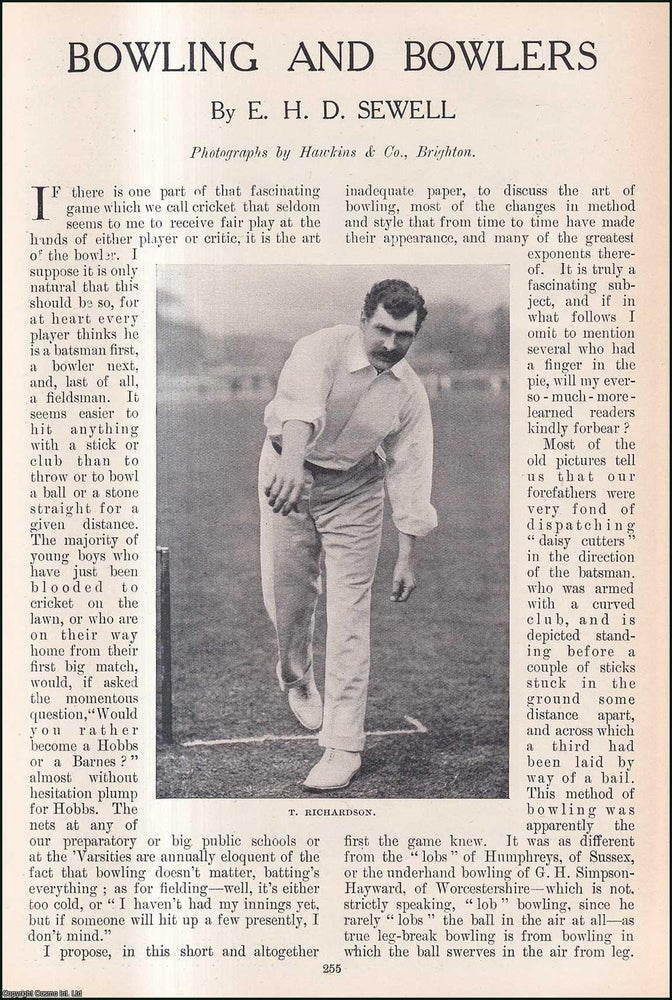 Item #511434 Bowling & Bowlers in Cricket : W.H. Lockwood ; W.G. Grace ; S.F. Barnes ; C....