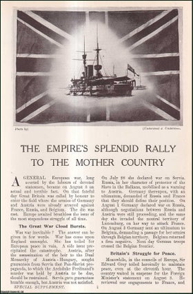 Item #511436 The Empire's Splendid Rally to the Mother Country : European War. An uncommon...