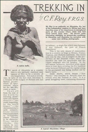 Item #511477 Trekking in Unknown Abyssinia. An uncommon original article from the Wide World...