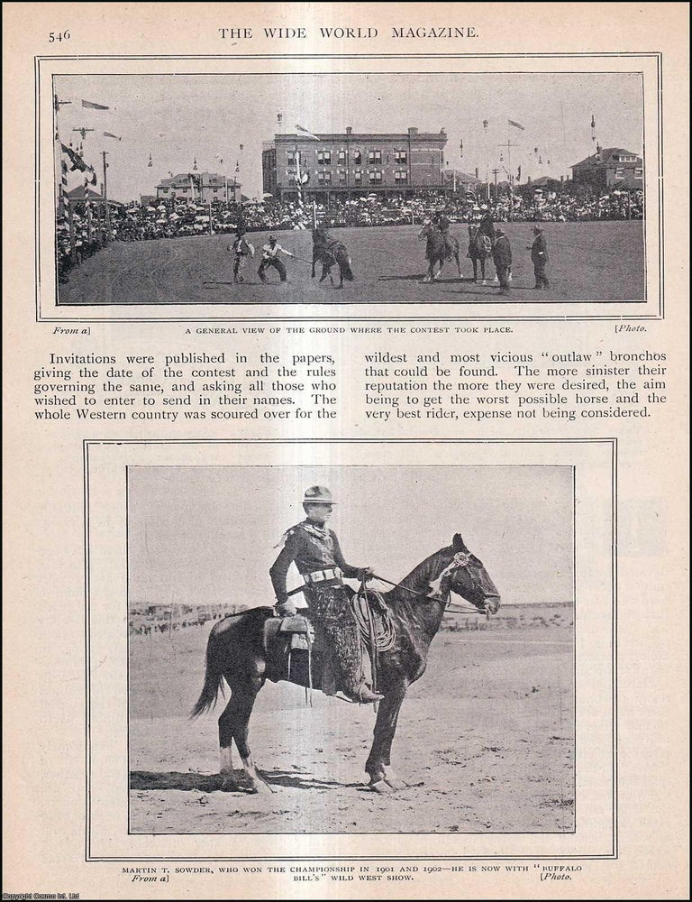 Item #511511 A Broncho-Busting Contest, held at Denver, Colorado. 5 pages, illustrated. An...