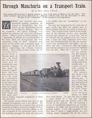 Item #511517 Through Manchuria on a Russian Military Transport Train. An uncommon original...
