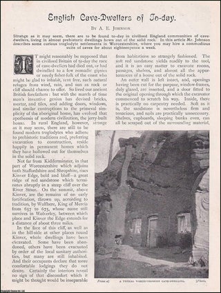 Item #511537 English Cave-Dwellers of To-day, Worcestershire. An uncommon original article from...