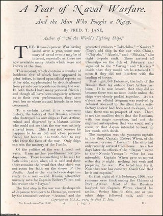 Item #511635 A Year of Naval Warfare & the Man who Fought a Navy. An uncommon original article...