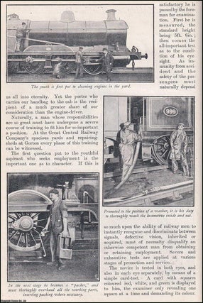 Item #511636 Making a Railway Engine-Driver. An uncommon original article from the Harmsworth...