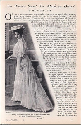 Item #511646 Do Women Spend to Much on Dress ? An uncommon original article from the Harmsworth...