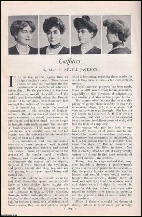 Item #511654 Coiffures : hairstyles. An uncommon original article from the Harmsworth London...