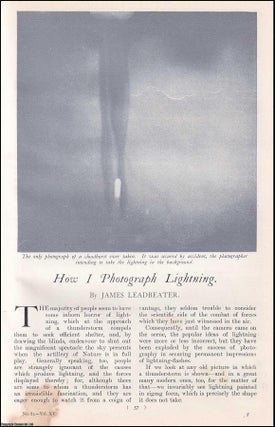 Item #511664 How I Photograph Lightning. An uncommon original article from the Harmsworth London...