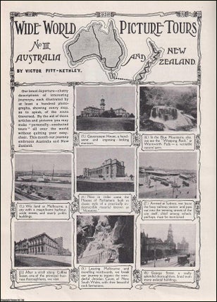 Item #511731 Australia & New Zealand : Wide World Picture Tours. An uncommon original article...