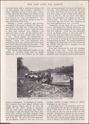 Item #511737 Our Canoe-Voyage down the Zambezi River. An uncommon original article from the Wide...