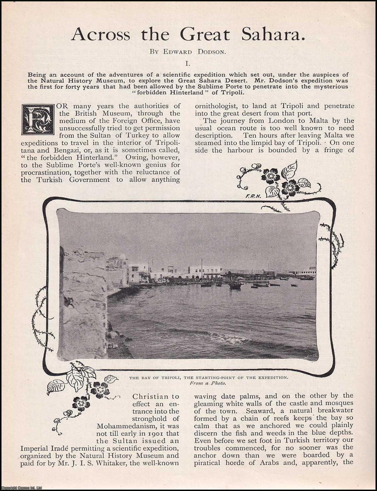 Item #511776 Across the Great Sahara on a Scientific Expedition. WIDE WORLD MAGAZINE : Truth...