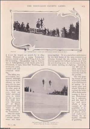 The Norwegian Olympic Games : Skiing. An uncommon original article. Mrs. L. F. K. Von Thiele.