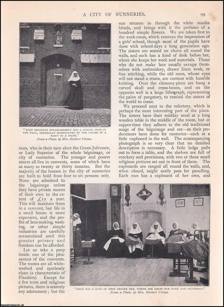 Item #511797 A City of Nunneries in Ghent, Belgium. 4 pages, illustrated. An article printed in...
