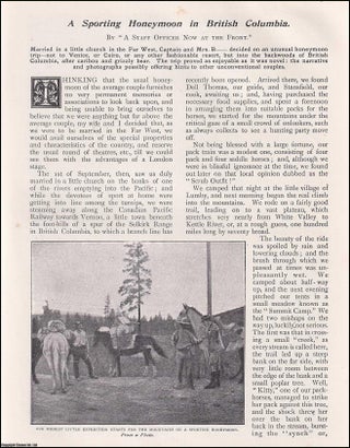Item #511813 A Sporting Honeymoon in British Columbia. An uncommon original article from the Wide...