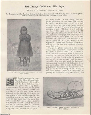 Item #511858 The Indian Child & his Toys : an Illustrated article showing an indian baby boy, by...