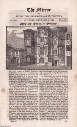 Item #511893 Templars House, at Hackney. A complete rare weekly issue of the Mirror of...
