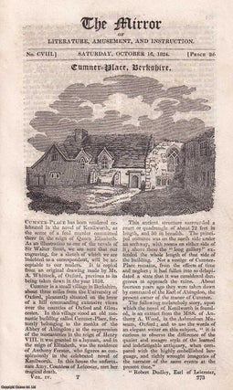 Item #511899 Cumner-Place, Berkshire. A complete rare weekly issue of the Mirror of Literature,...