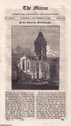 Item #511905 Tron Church, Edinburgh. A complete rare weekly issue of the Mirror of Literature,...