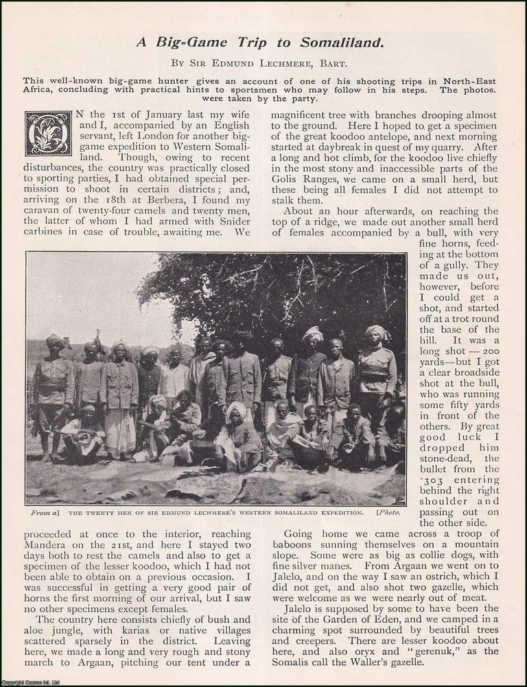 Item #512006 A Big-Game Trip to Somaliland, North East Africa. 4 pages, illustrated. An article...