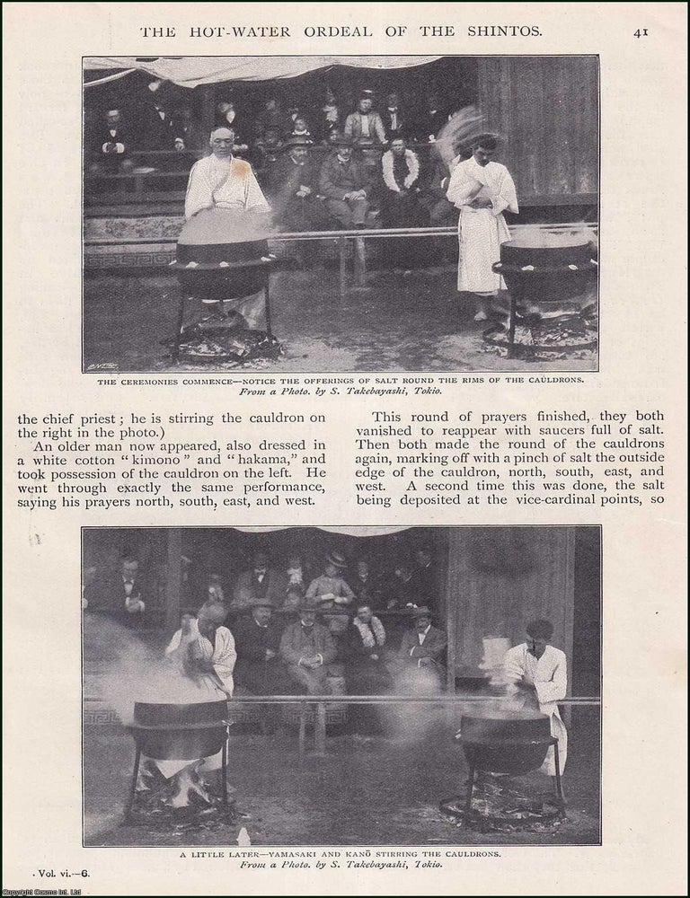 Item #512008 The Hot Water Ordeal of the Shintos : Yubana. WIDE WORLD MAGAZINE : Truth really is stranger than fiction : This is an uncommon original article taken from the Wide World Magazine, 1900. Wide World Magazine Articles.