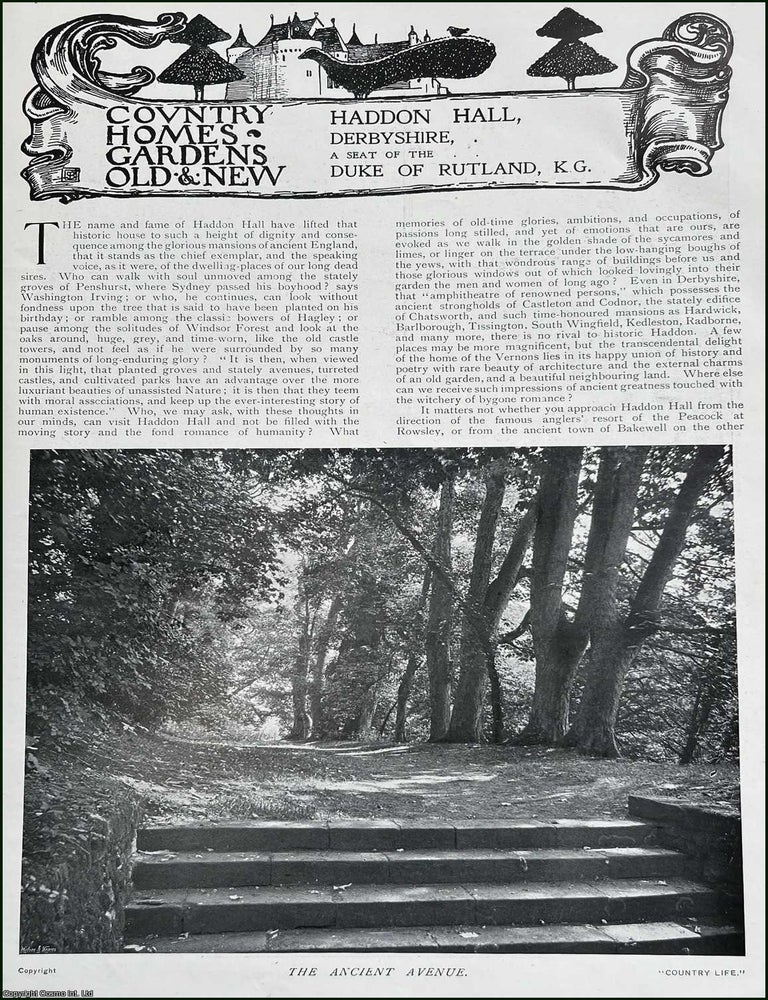 Item #512243 Haddon Hall, Derbyshire. A Seat of The Duke of Rutland, K.G. Several pictures and...