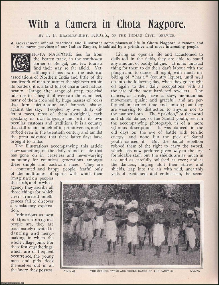 Item #512308 With a Camera in Chota Nagpore. WIDE WORLD MAGAZINE : Truth really is stranger than fiction : This is an uncommon original article taken from the Wide World Magazine, 1904. Wide World Magazine Articles.