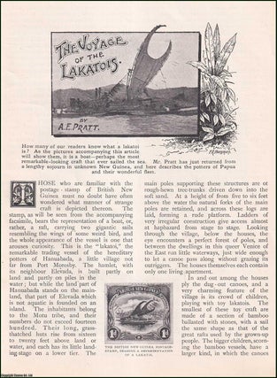 Item #512328 The Voyage of the Lakatois, New Guinea. An uncommon original article from the Wide...