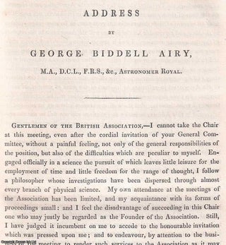 Item #512504 George Biddell Airy, Presidential Address, 1851 to the British Association, Meeting...