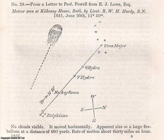 Item #512505 1851. Observations of Luminous Meteors ; continued from the Report of 1850. An...