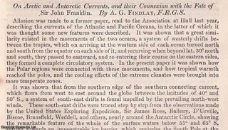 Item #512631 Arctic & Antarctic Currents, & their Connexion with the Fate of Sir John Franklin....