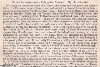 Item #512633 The Caucasus & Parts of the Crimea. An uncommon original article from the British...