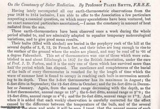 Item #512667 The Constancy of Solar Radiation. An uncommon original article from the British...
