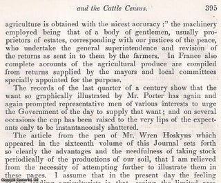 Item #512725 Agricultural Statistics & the Cattle Census. An original article from the Journal of...