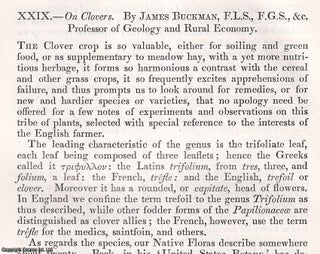 Item #512728 Clovers : the clover crop. An original article from the Journal of The Royal...