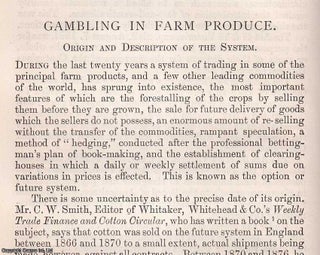 Item #512748 Gambling in Farm Produce : Arguments in Defence of the System & Evidence Against the...