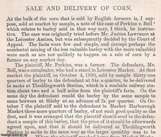 Item #512753 Sale & Delivery of Corn. The case of Perkins v. Bell. An original article from the...