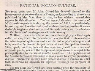 Item #512755 Rational Potato Culture in France. An original article from the Journal of the Royal...
