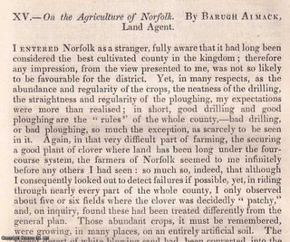 Item #512792 The Agriculture of Norfolk. An original article from the Journal of the Royal...