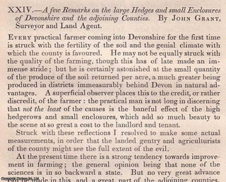 Item #512798 The Large Hedges & Small Enclosures of Devonshire & the Adjoining Counties. An...