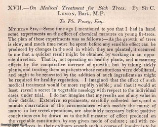 Item #512808 Medical Treatment for Sick Trees. An original article from the Journal of the Royal...