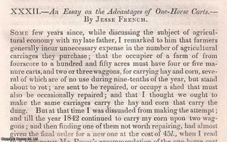 Item #512833 The Advantages of One-Horse Carts. An original article from the Journal of the Royal...