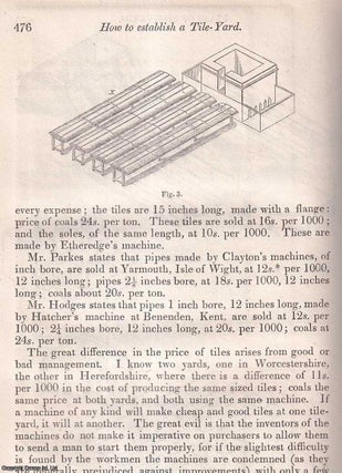 Item #512836 The cheapest & best Method of Establishing a Tile-Yard. An original article from the...