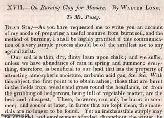 Item #512856 Burning Clay for Manure. An original article from the Journal of the Royal...