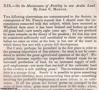 Item #512859 The Maintenance of Fertility in New Arable Land, Whitfield Farm. An original article...
