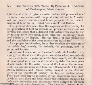 Item #512896 The American Cattle Trade. An original article from the Journal of the Royal...