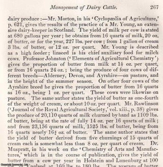Item #512910 Management of Dairy Cattle, 1854-1856. An original article from the Journal of the...