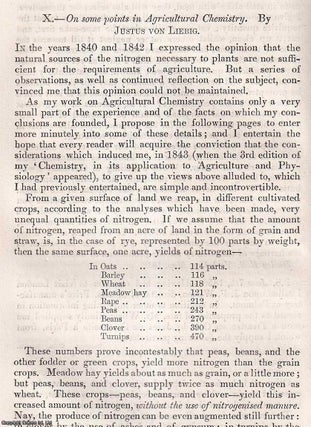 Item #512911 Agricultural Chemistry, 1856. An original article from the Journal of the Royal...