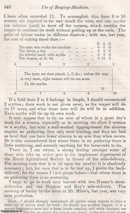 Item #512915 Reaping-Machines. An original article from the Journal of the Royal Agricultural...