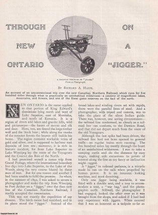 Item #513017 Through New Ontario on a Railway Tricycle or Jigger, by Richard A. Haste. A complete...