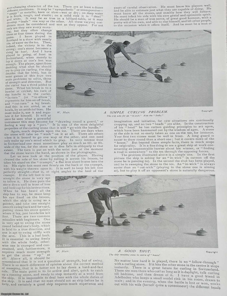 Item #513174 Curling : a national game. Several pictures and accompanying text, removed from an original issue of Country Life Magazine, 1906. SPORT CURLING.