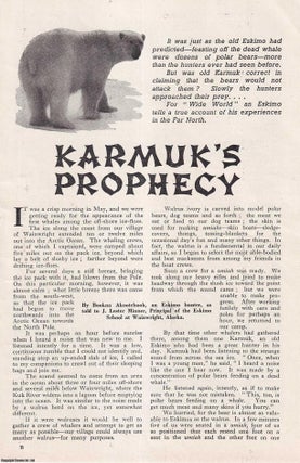 Item #513202 Karmuk's Prophecy : an Eskimo hunter's experience in the Arctic. By Bookna...